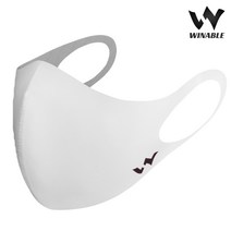 윈어블 항균 구리사 빨아쓰는 귀 안아픈 먼지차단 KF-AD 헬스장 운동용 헬스 러닝 축구 골프 마스크, 윈어블 스포츠 마스크 화이트