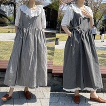 아이보리앤코 다래 철릭원피스 조끼 장금이 롱 앞치마 랩원피스