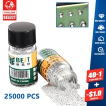 공구 1 병 리볼링 틴 볼 0.2 0.25 0.3 0.35 0.4 0.45 0.5 0.55mm 25000 pcs BGA 솔더 리드 재가공 수리 도구, 06 0.45mm