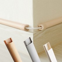 전선몰딩 사각 알루미늄 PVC 바닥 몰드 쫄대 케이블 선정리, 03.5742_반달 우드(대)★2개입★