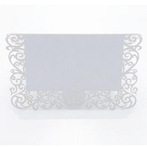 이색 청첩장 웨딩 봉투 결혼식 소량 주문 레이스, White
