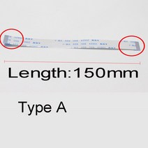 1PCS 0.8mm 피치 플랫 유연한 케이블 FFC FPC LCD A 전방 100/150/200/300mm AWM 20624 80C 60V VW-1 34/32, 03 150A_10 13P