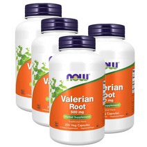 나우푸드 발레리안 루트 500 mg 250정 NOW Valerian Root (Valeriana officinalis) 500 mg, 4팩