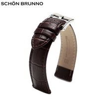 MCS713258굿딜 송아지가죽 SB-2603 시계줄 쉔부르노 다크브라운 20mm