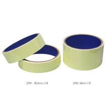 표지판 계단 유도선 안전 표시 야광 테이프 작업현장, 폭24mm 2개, 폭24mm 2개