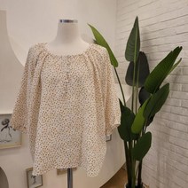 [파파야] [NC 백화점] 잔꽃 지지미 블라우스 PNMRBL030B