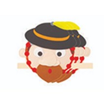 청양토이 역할놀이 전래동화머리띠 22 x 22cm 3P, 사또