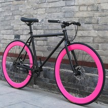 산악 티타늄 로드 초 경량 자전거 팻 바이크 고정 기어 경주 용 고탄소 강철 프레임 단일 속도 더블 디스크 브레이크 픽시 트랙 사이클링, 3, 48cm(165cm-170cm)