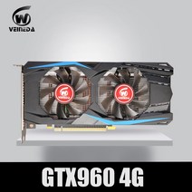 VEINEDA-PC 비디오 카드 GTX 960 4GB 128Bit GDDR5 그래픽 DVI 카드 nVIDIA Geforce 게임용 GTX960 2gb DVI 리퍼브 상품