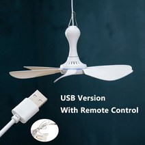 실링팬 조명 우드 거실 천장팬 샤오미 침묵 6 잎 USB 전원 천장 팬 원격 제어 매달려 캠핑 야외 침대 기숙사 텐트, [02] Plug Remote Control