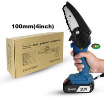 전기 무선 충전식 미니 전기톱 절단기 나무 가지 치기 정원 도구 20V 리튬 배터리 4 인치 1 개 CS100, CHINA, LBTCS100-1B