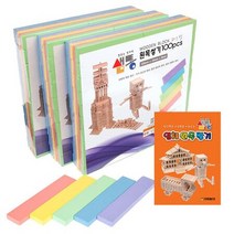 샘통 카프라 파스텔(비취)300pcs+예제집 카프라 원목쌓기 쌓기블록 쌓기나무 탑쌓기