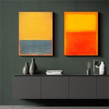 셀러허브 마크로스코 명화 인테리어 그림 액자 No13 24 캔버스 20호, 15번/20호53x73cm(캔버스액자옆면흰색)