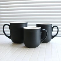 머그잔/머그컵/도자기컵/물잔/커피잔/핸드메이드머그, 킴스라운드머그(중)(블랙)