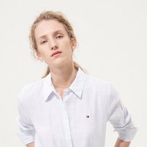 타미힐피거 린넨 스트라이프 릴렉스드 셔츠 (T22C1WSH011WT20X1)