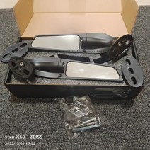 수정된 오토바이 백미러 윈드 윙 조절식 회전 사이드 미러 야마하 YZF R1 R6 R25 R3 R125 R15 스즈키 gsxr용, 01 Black