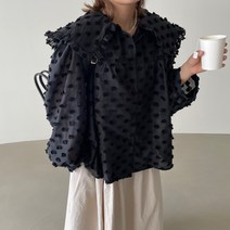봄 여성 벤티 퐁퐁 블라우스