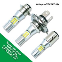H4 P15D BA20D LED 바이크 오토바이 헤드 라이트 전구 Canbus 10V-60V 안개등 12 SMD 10000LM Hi Lo 램프 스쿠터 액세서리 Moto DRL, 02 BA20D