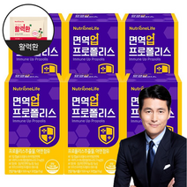 뉴트리원 면역업 프로폴리스 아연 권장섭취량100% 항산화 면역력 플라보노이드 활력환 기획세트, 30정, 6box