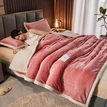 극세사 이불 더블 두꺼운 겨울 낮잠 산호 따뜻한 플란넬 매트리스 겨울 양털 담요