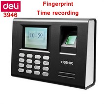 Deli 3946 지문 인식 시간 기록 출석 기계 USB 플래시 드라이브 저장 타임 머신, 없음