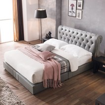 젠티스 베스트 퀸 침대프레임 콜렉션 (매트선택), F. 그레이스 (그레이)