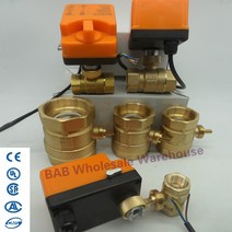전동 액추에이터 황동 밸브 2 방향 3 선 제어 자동 차단 수동 스위치 및 잠금 장치 포함, dc12v