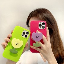 mh_그립톡 악세사리 이지그립 튤립 에폭시 스마트톡 톡홀더 꽃모양 아크릴 스마트폰 거치대 그립팝 귀여운, 보라