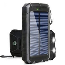 태양열충전기 휴대용 태양광 밧데리 보조 배터리 30000mah solar power 2, 검은색