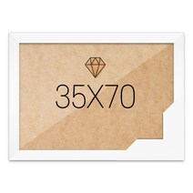 보석십자수 패브릭형 액자 35x70 고급형 우드 화이트 (아크릴 보호필름-스티커판 포함), 단품