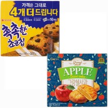 청우 그랑쉘 사과 +오리온 촉촉한 초코칩 과자쿠키/간식, 1개