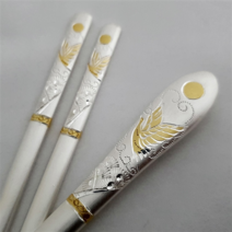 한울명가 예단 은수저 세트 (순은 99% 30 1벌), 6-2. 학 순금 은수저(순금24k)