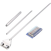 Kattool Algae Scraper Stainless Steel Algea Scraper Blade Cleaning Razor with 10 Blades Cleaner Too, 1