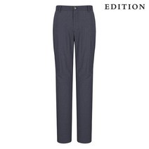 에디션 남성 멜란지네이비 베이직 잔패턴 팬츠