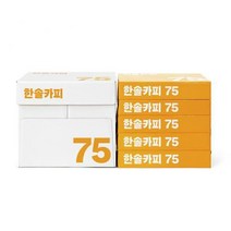 한솔 A4 복사용지(A4용지) 75g 5000매 (2500매 2BOX), 4박스(10000매)