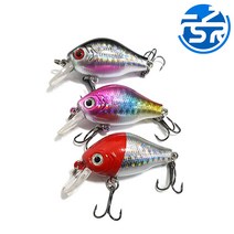 크랭크베이트 미노우 루어낚시 배스 베스 미끼 바늘, RainBow, 8g