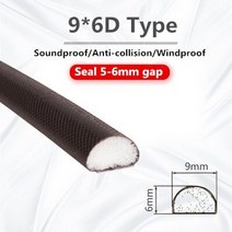 5 m pu foam soundproof door strip acoustic foam self adhesive v type sealing strip weather stripping, 9x6d