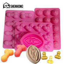 모양틀 입체 두꺼운 월병 Shenhong 재미 있은 자지 초콜릿 몰드 스 큐브 트레이 성인 디저트 한 가슴 실리콘 케이크 몰드 베이킹 도구 몰드 가정용 베이킹, sh0101474