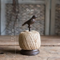 고양이 실패꽂이 주물인형 인테리어 용품 퀼트 바느질 실패용 엔틱용품, 상세페이지 참조, 주철 새 대마 로프 랙 (대마 로프 포함)