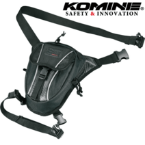 Komine 코미네 바이크 오토바이 레그백 허벅지 가방 3.6 L, Free Size Black