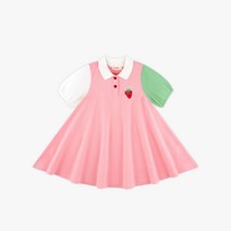 키디배색카라원피스