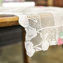 [풀리줄리] 프렌치 레이스 테이블러너 3p 식탁 빈티지러너 테이블 러너 3p세트 (사과)