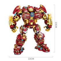 아이언맨 헐크버스터 피규어 Lron Man MK44 마블 어벤져스 헐크 슈퍼 히어로 로봇 Ldeas 빌딩 블록 집들이 파티 생일 선물 장난감 디즈니, 76026