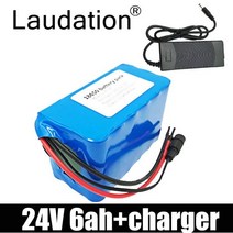 Laudation 24V 6ah 리튬 배터리 18650 팩 6S 2P 내장 삼성 INR 18650 33G 모터 용 BMS 2A 충전기 350W, CHINA