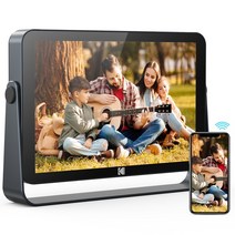 디지털액자 스마트액자 전자액자 Kodak 10 인치 WiFi 디지털 사진 프레임 내장 배터리 32GB 저장소 FHD, 01 RWF-109 Gray_01 EU 플러그