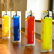 1+1 JERRYBAG 가방 발광 특수 소재 키홀터 리플렉터 스트랩 안전 보호 야광 키링, 오렌지1+1