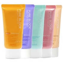 어퓨 퓨어블록 선크림x2개-데일리/워터프루프/선베이스/아쿠아, 퓨어 데일리x2개