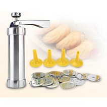 쿠키 프레스 키트쿠키 건 비스킷 만들기 케이크 몰드 메이커 머신 디저트 장식 문, [02] stainless steel