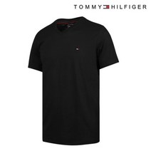 타미힐피거반팔티셔츠브이넥남성블랙09T3140001