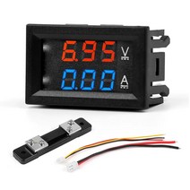 DC 4.5V-30V 50A 전압 전류 표시 사각 전압계 전류계 메타기, 1개